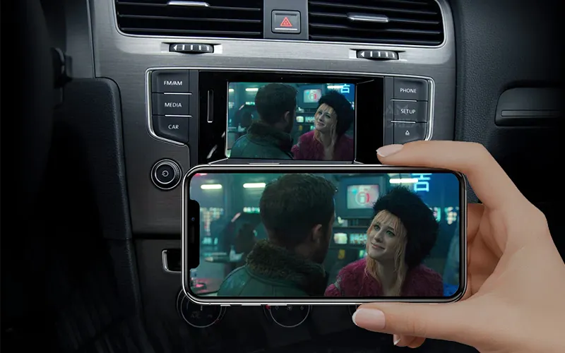 نحوه انتقال تصویر موبایل به مانیتور خودرو با میرورلینک | how-to-mirror-link-the-phone-to-the-car-monitor